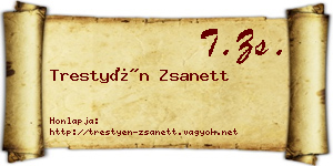 Trestyén Zsanett névjegykártya
