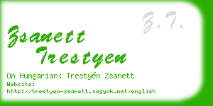 zsanett trestyen business card