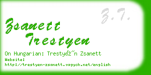 zsanett trestyen business card